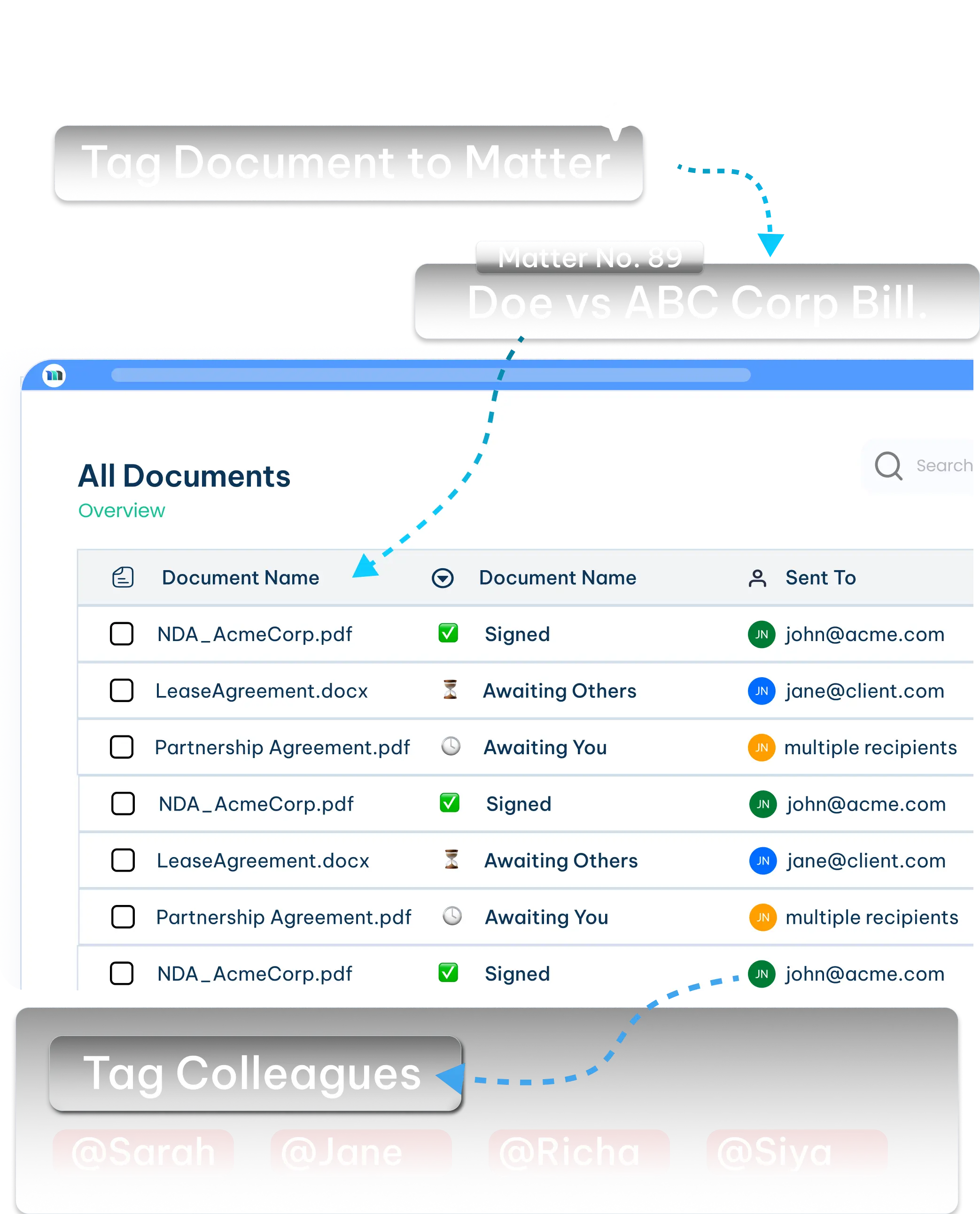 Legal research tool with document and team collaboration