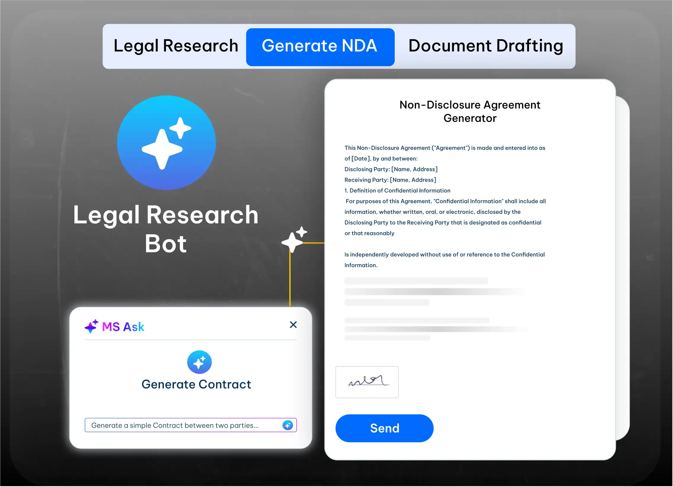 Legal AI tool for Research, NDA's & Drafting