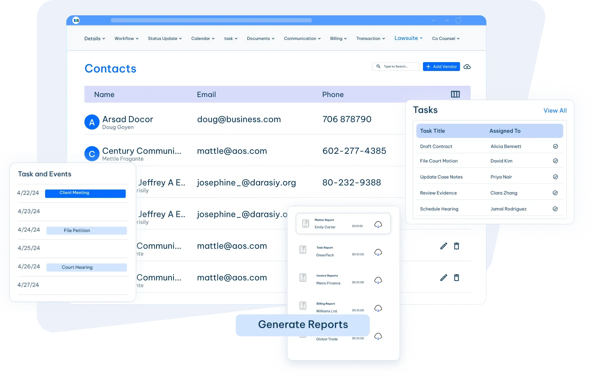 Cloud-based contact management software