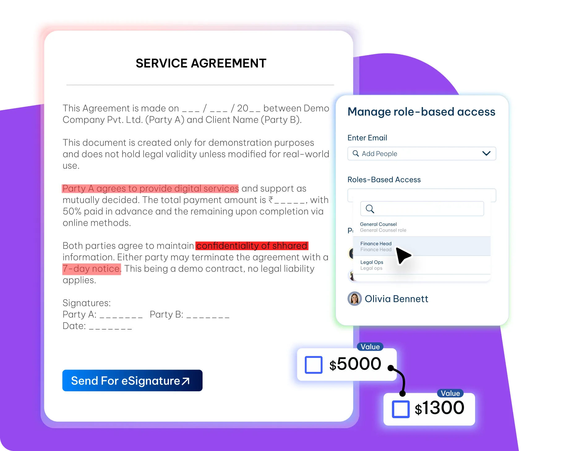CLM software with collaboration, change tracking, and access control features
