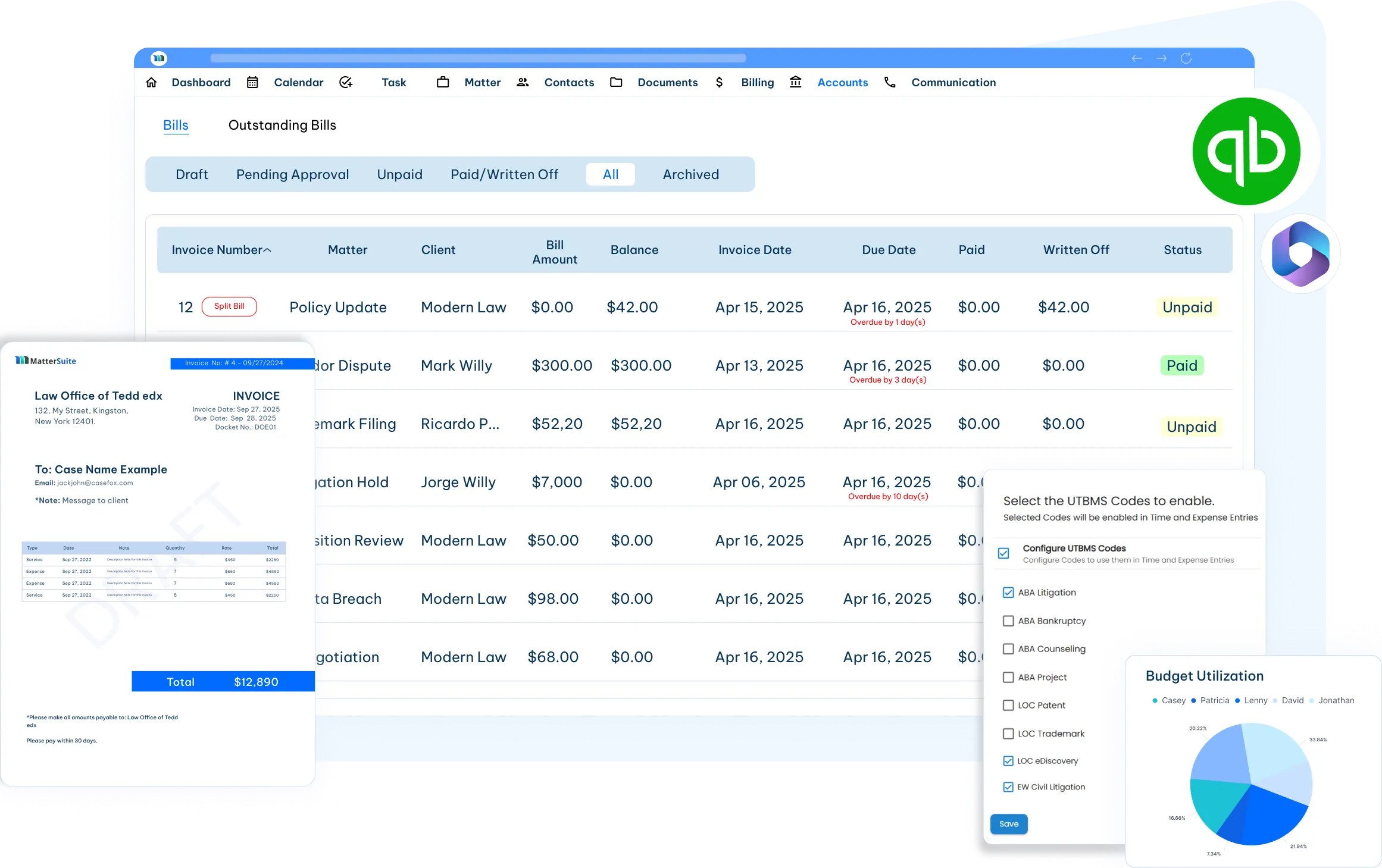 corporate legal billing and spend management software