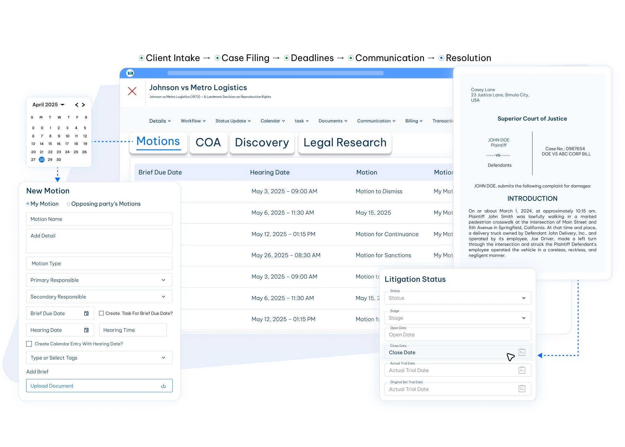 litigation workflow lawsuit for in-house