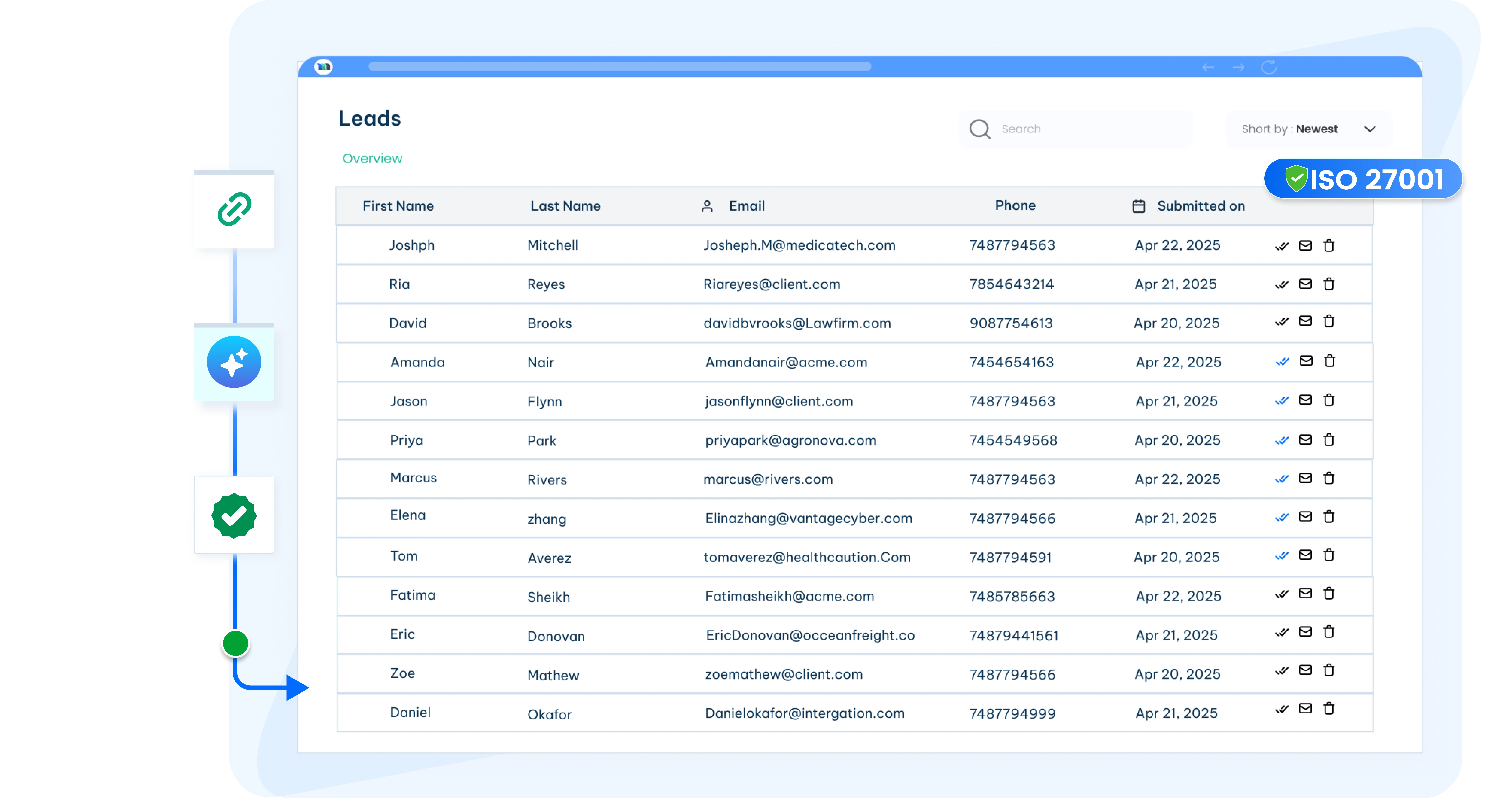 Legal Conflict Check Software Dashboard