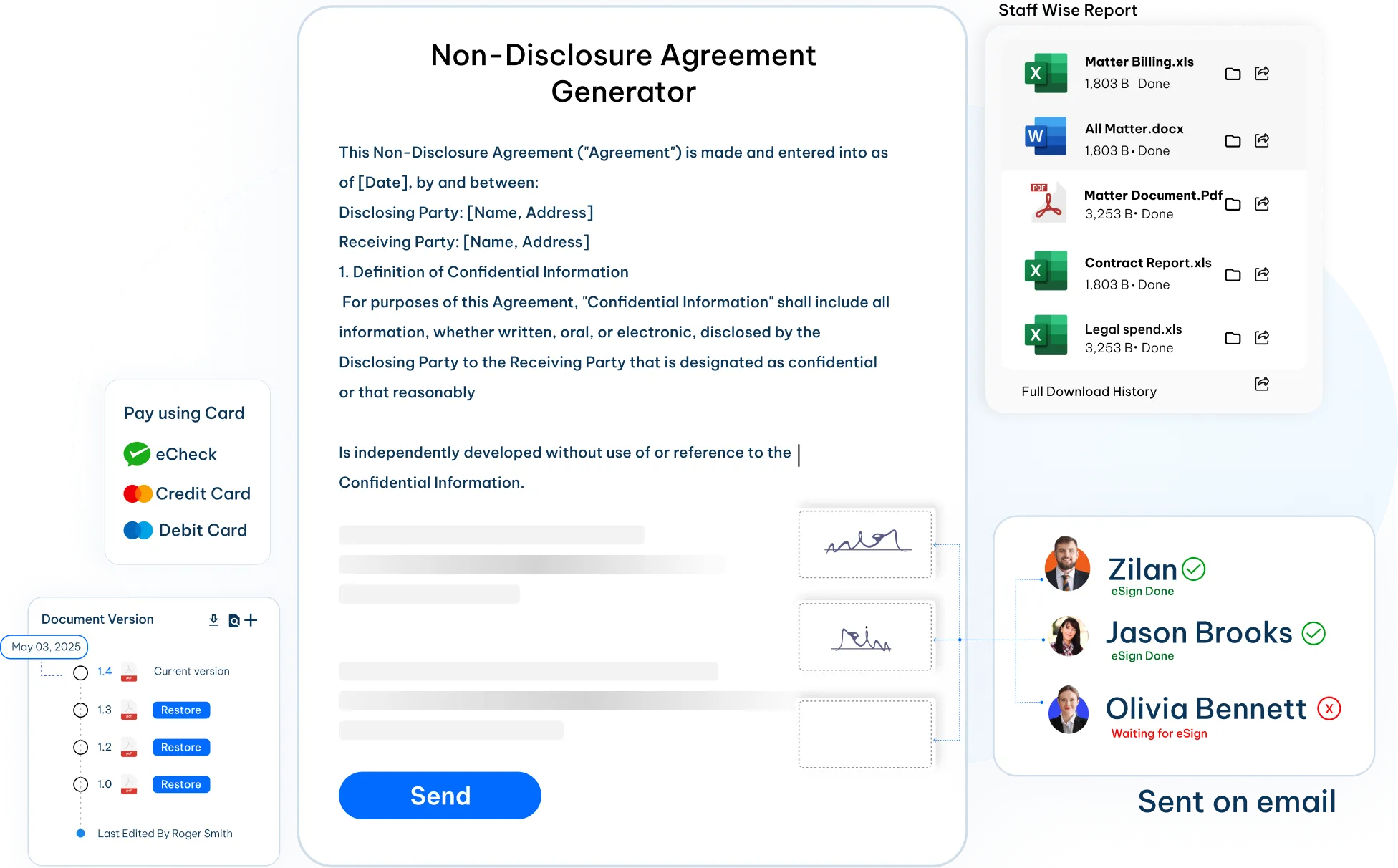 legal document generation and esignature for law firms