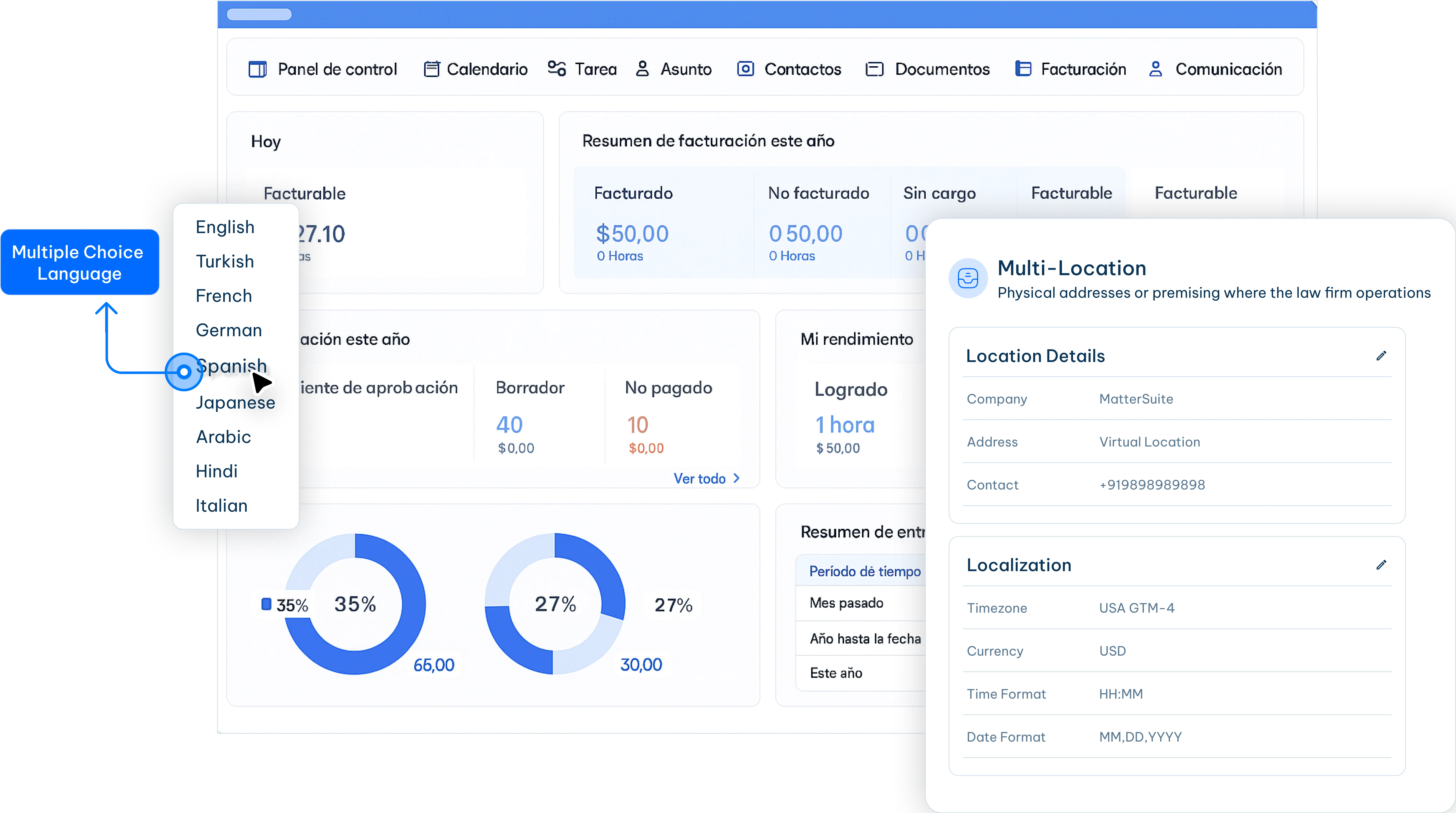 Multi-Language & Multi-Location Solution Dashboard
