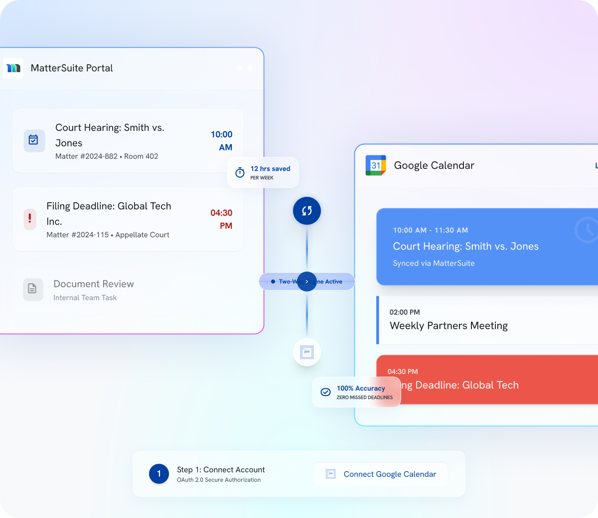 Sync your team's Google Calendar both ways