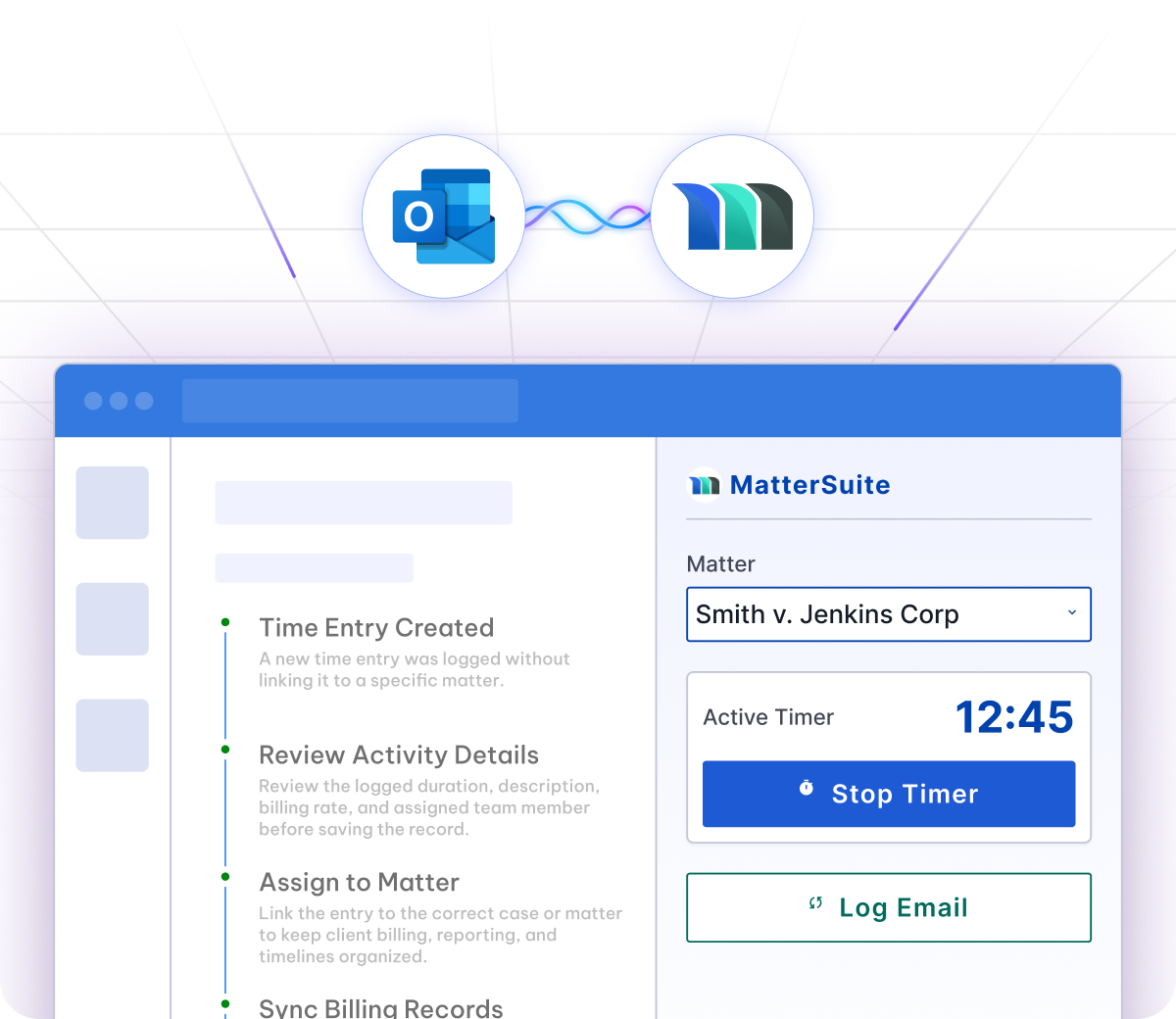 Transform Outlook into a billable workspace by integrating with MatterSuite