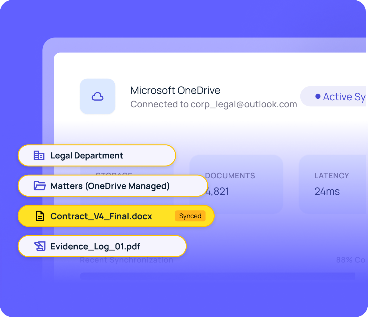 Sync legal documents with Microsoft OneDrive