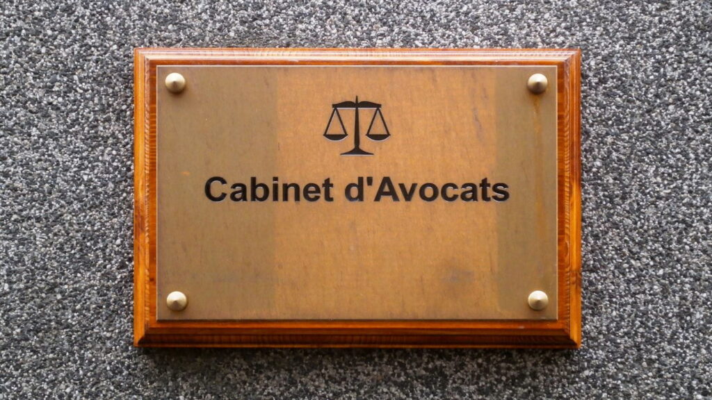 Personalized wooden lawyer or attorney sign and nameplate